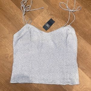 Abercrombie & Fitch Women’s Medium Blue Floral Silk Tank - brand new with tags!